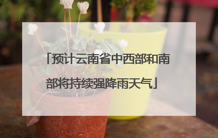 预计云南省中西部和南部将持续强降雨天气