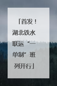 首发！湖北铁水联运“一单制”班列开行