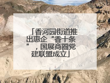香河园街道推出惠企“香十条”，国展商圈党建联盟成立