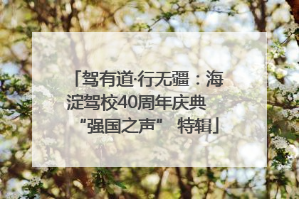 驾有道·行无疆：海淀驾校40周年庆典 “强国之声” 特辑