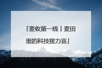 麦收第一线丨麦田里的科技接力赛