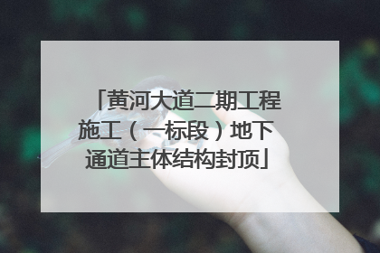 黄河大道二期工程施工（一标段）地下通道主体结构封顶