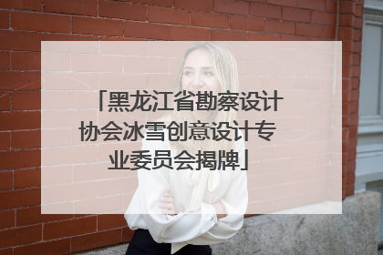 黑龙江省勘察设计协会冰雪创意设计专业委员会揭牌