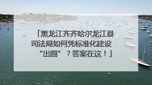 黑龙江齐齐哈尔龙江县司法局如何凭标准化建设“出圈”？答案在这！