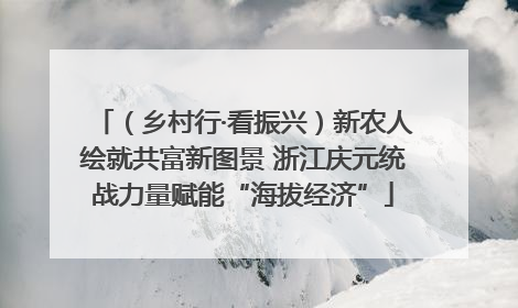 （乡村行·看振兴）新农人绘就共富新图景 浙江庆元统战力量赋能“海拔经济”