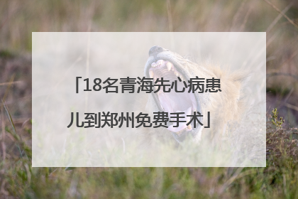 18名青海先心病患儿到郑州免费手术