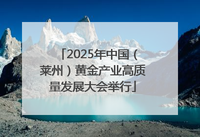 2025年中国（莱州）黄金产业高质量发展大会举行