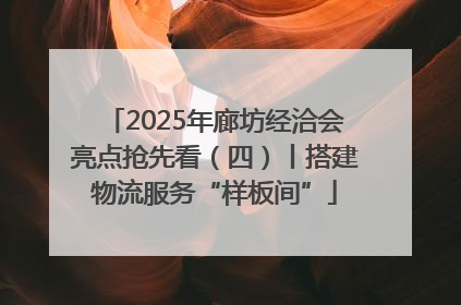 2025年廊坊经洽会亮点抢先看（四）丨搭建物流服务“样板间”