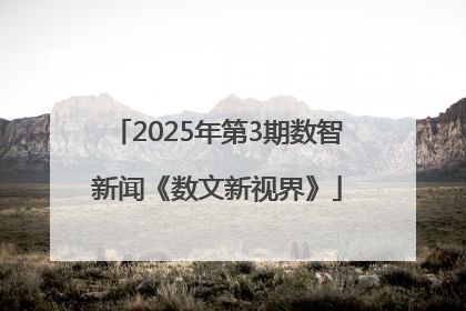 2025年第3期数智新闻《数文新视界》