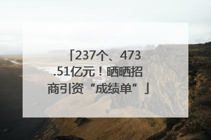 237个、473.51亿元！晒晒招商引资“成绩单”
